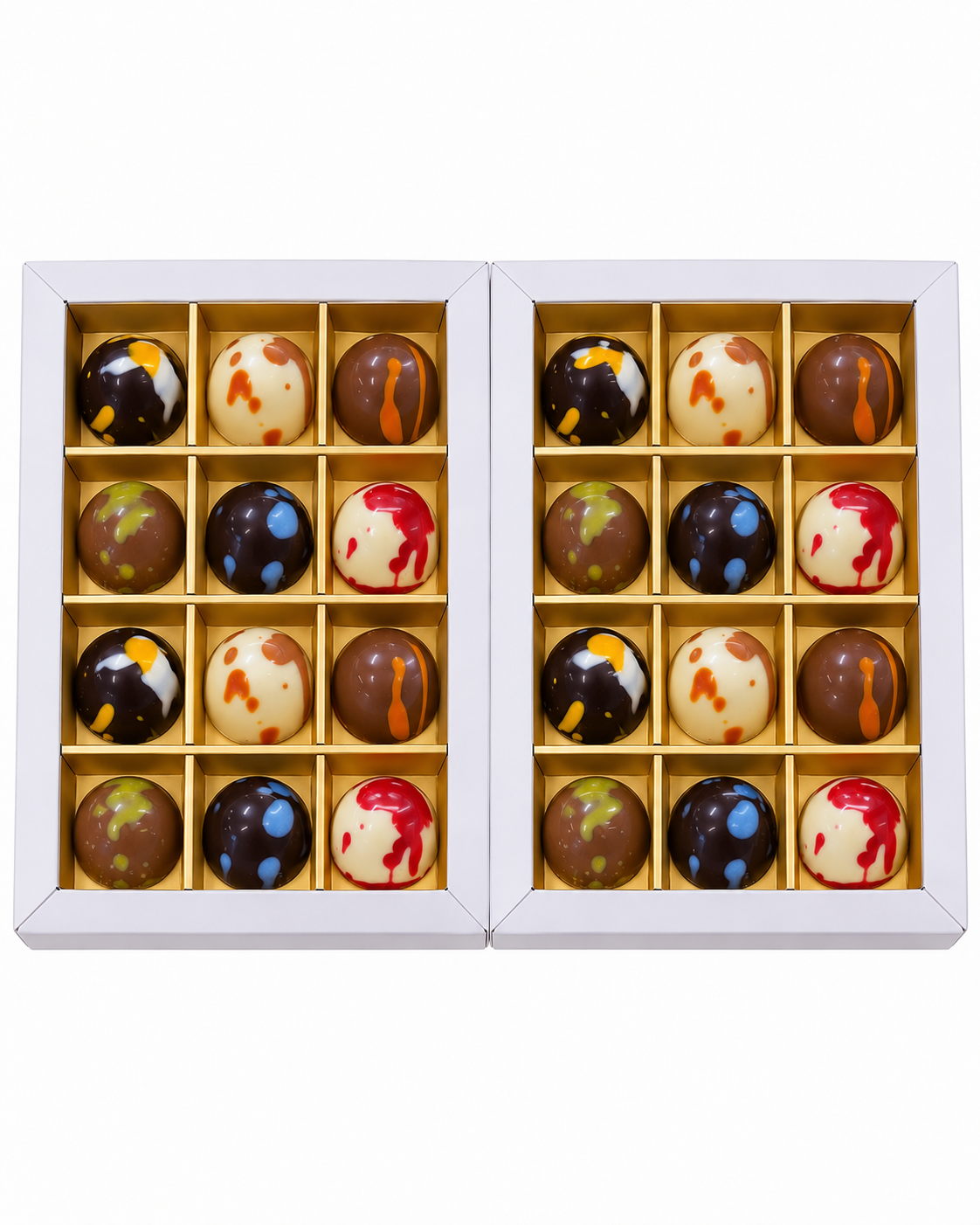 LUXE gepersonaliseerde adventskalender met 24 stuks smaakmakers bonbons 